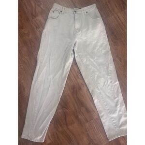 Eddie Bauer Outdoor Outfitter Cream Denim Pants 100% Cotton Size 8